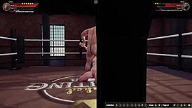 ethan battles chelci in naked 3d fight with oral and cowgirl sex