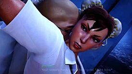Chun Li bent over for doggystyle in hentai 3D part 02