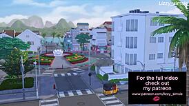 i'm an innocent redhead getting fucked by a big black cock on the street in this 3d sims animation