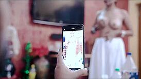 indian newlyweds banging hard with wife taking it deep!