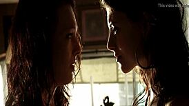 julia voth in a seductive lesbian encounter with kissing and more