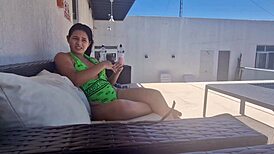 i fucked the cute new neighbor in uniform, bent over for face fucking and cum