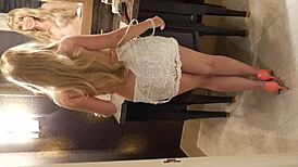 hot model strips in photoshoot