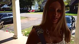 sweet amateur fingering her pussy on casting couch 😍