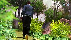 We titty fucked a blonde in the park with licks and blowjobs 😍