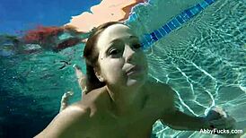 Abigail Mac Relaxes by the Pool in Nude Fun