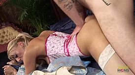 Man, his thick dick totally satisfies this busty chick in the bedroom.