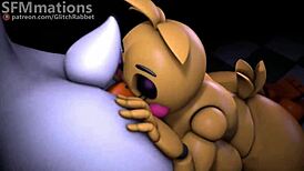 gewoon chillen terwijl Vanny Toy Chica neukt in Fnaf 2