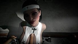 Having Sex with Curvy Nun in POV Style