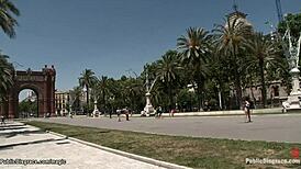 Spanish Babe Anal Fucked Hard in Public Outdoor Scene