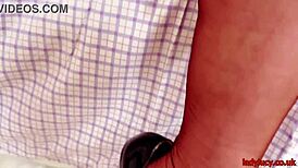 lucy gresty strips off her stockings and heels 😍