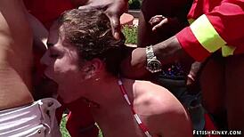 I felt so helpless as firefighters double penetrated me, an American slut.