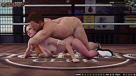 ethan battles chelci in naked 3d fight with oral and cowgirl sex