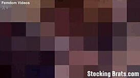 Three Playful Babes Sucking Toes in Stockings with Licking and Masturbation!