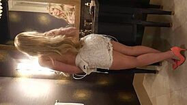 hot model strips in photoshoot