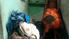 Desi aunty gets naughty with me in bathroom