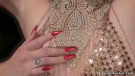 Blonde milf bows to shemale domme for kinky control