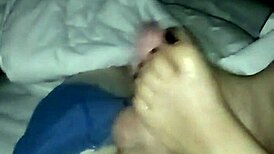 lubed footjob before bed, oh man, it's so slippery and fun.