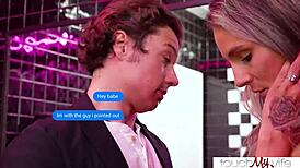 sharing my blonde hotwife mandy rhea with stranger in club bathroom!