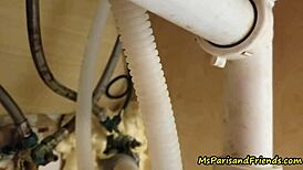 she's a hot cougar with pierced nipples riding cowgirl to orgasm