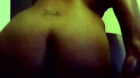 Black couple with wet pussy riding cock together