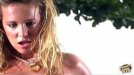 Hey gorgeous, wanna see this blonde get her pussy eaten and suck cock on the beach?