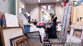 Oiled German Milf With Big Boobs Gets Rough Gangbang At Party