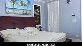 Stepsiblings Dani Blue and Sophia Sweet raid stepbro's room for taboo fun.