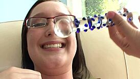 cute nerdy blaire banks with glasses - step dad, why you fucking me so hard?