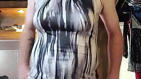 She was naughty modeling dresses, revealing her ladyboy charm in part 5