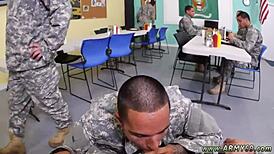 Asian guy drills sergeant in gay sex video