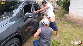 Katharine Madrid behind scenes with Tony Tigrao and Binho Ted