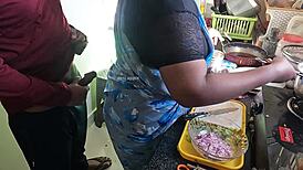 Tamil maid Kanika caught me flashing and jerking off today.