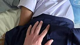 French tourist, wanna bang this 18-year-old Thai student in uniform?