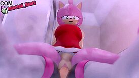 amy rides futa rouge in cartoon adventure with footjob and blowjob
