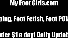 Lesbian Foot Fetish Fun with Femdom BDSM!