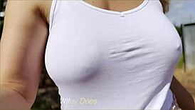 Man, my wife went braless on a wild public dare!