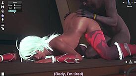 In honey select 2, patty gets bent over for a doggystyle creampie