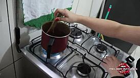 Agarabas fucks herself with dildo