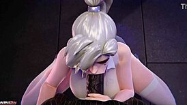 teenage brunette olivia lua bent over for intense doggystyle and cumshot