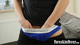 I am this attractive young gay twink punishing my big monster cock with masturbation.