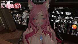 I love teasing with my giant cat girl tits in this sexy vtuber titty fuck. 😘