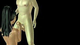 Animated 3D Porn Cartoon - Indian Bhabhi and Japanese Man Enjoy Oral 69 and Standing Blowjob Fun