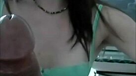 Brunette POV Sucking and Swallowing Cum