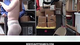 so, this redhead thief ella hughes got caught and hard punished after a striptease