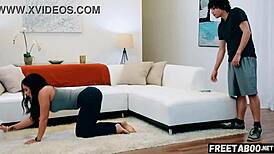 Stepmom and her blonde stepdaughter team up to please the weird stepbrother. Watch the full movie on freetaboo net.