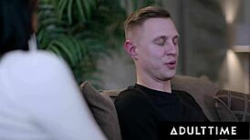 Naughty Milf Stepmom Reagan Foxx Gives Horny Stepson Jerk Off Instructions