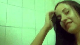 I fuck a girl with beautiful tits bent over in doggystyle and cum on her face.