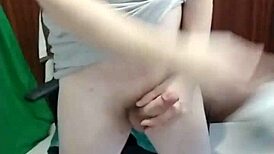 gay guy masturbates with his cock
