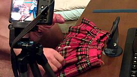 my first fetish video with cumshot and skirt